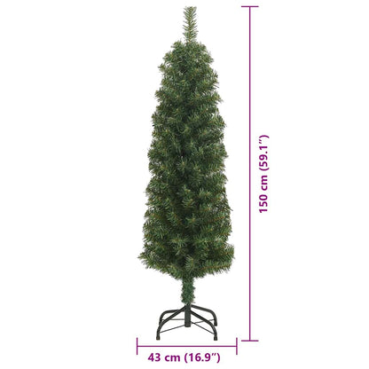 vidaXL Artificial Christmas Tree with 150 LEDs with Stand Green 150 cm - 45277