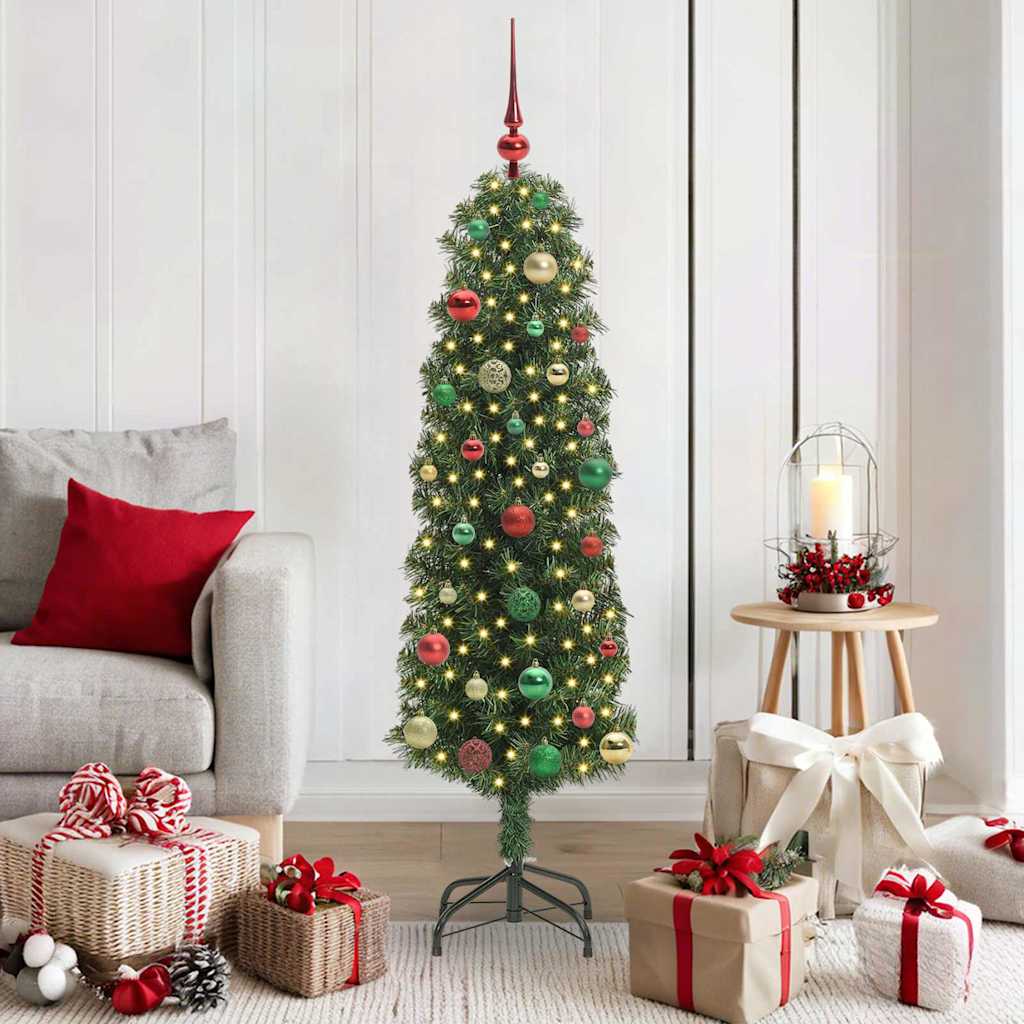vidaXL Artificial Christmas Tree with 150 LEDs with Stand Green 150 cm - 45281