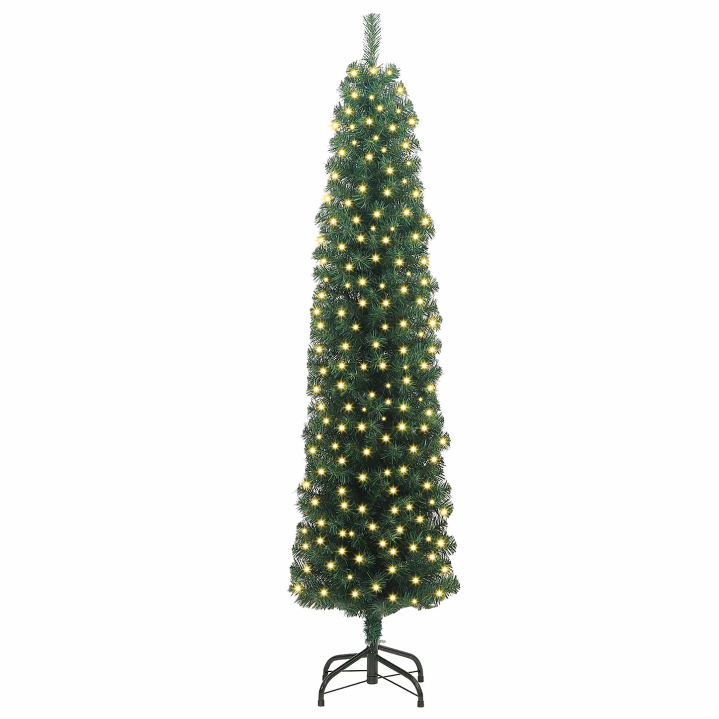 vidaXL Artificial Christmas Tree with 300 LEDs with Stand Green 180 cm - 45292