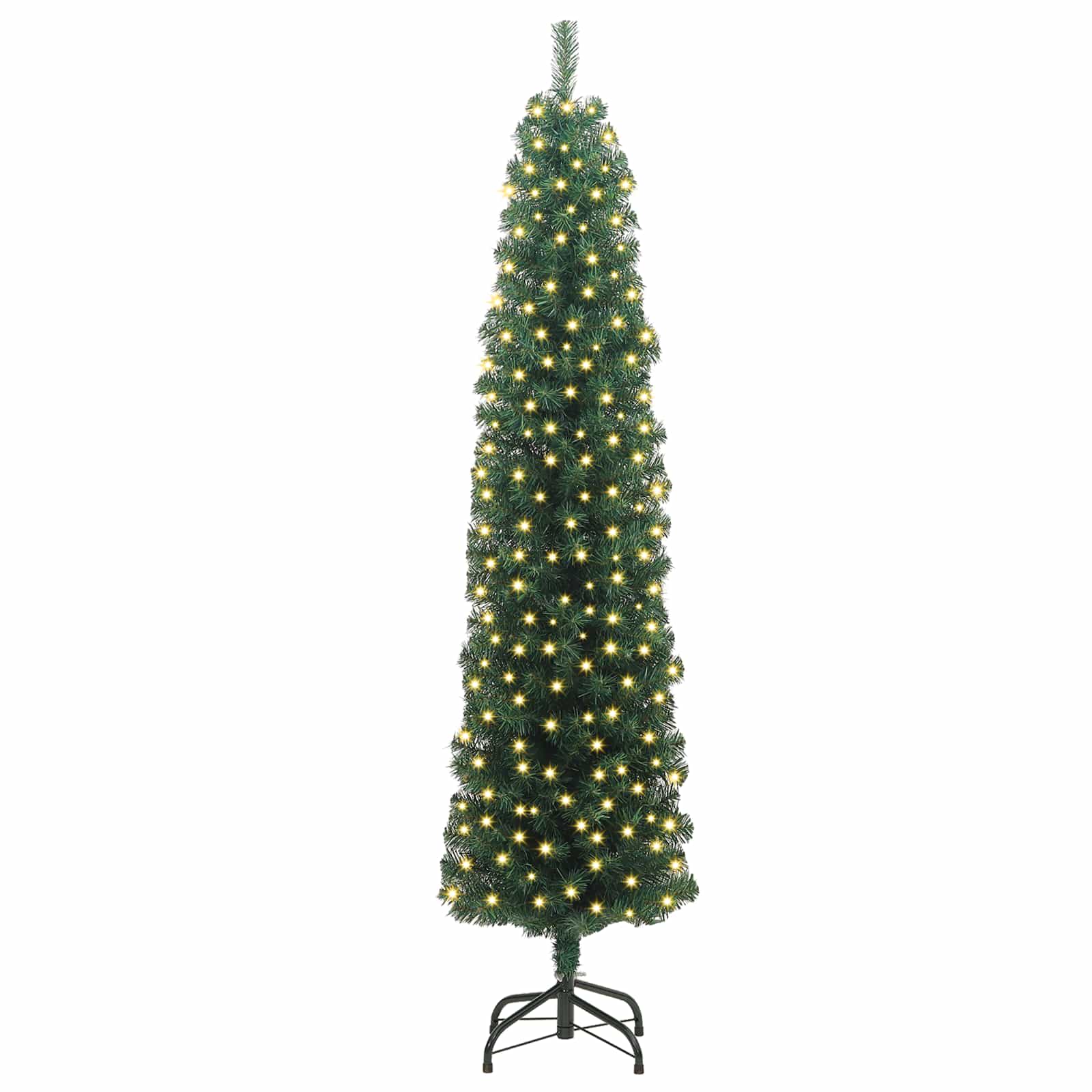 vidaXL Artificial Christmas Tree with 300 LEDs with Stand Green 180 cm - 45292