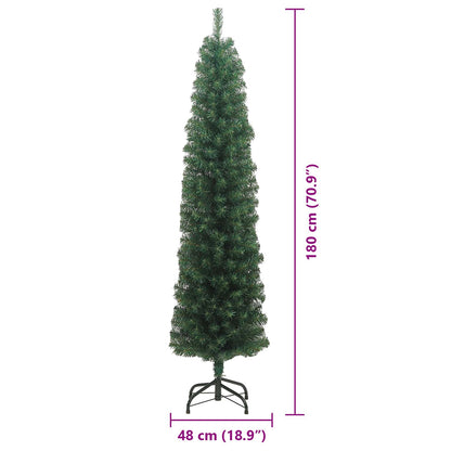 vidaXL Artificial Christmas Tree with 300 LEDs with Stand Green 180 cm - 45292