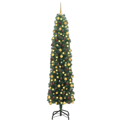 vidaXL Artificial Christmas Tree with 300 LEDs with Stand Green 180 cm - 45294