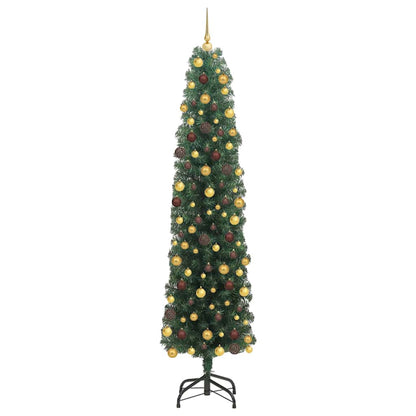vidaXL Artificial Christmas Tree with 300 LEDs with Stand Green 180 cm - 45294