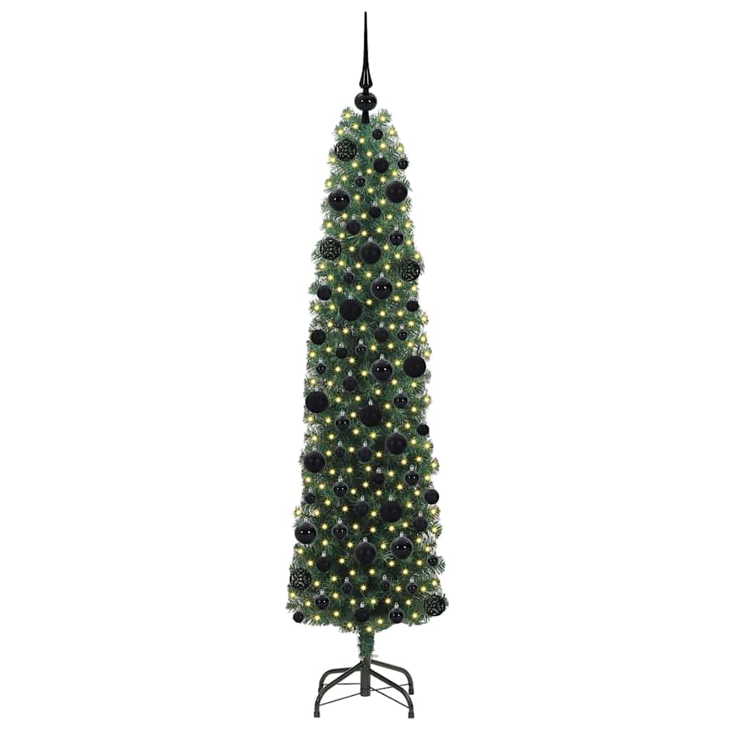 vidaXL Artificial Christmas Tree with 300 LEDs with Stand Green 180 cm - 45306