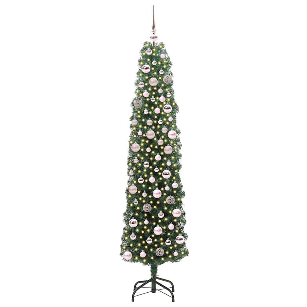 vidaXL Artificial Christmas Tree with 300 LEDs with Stand Green 180 cm - 45307