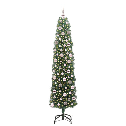 vidaXL Artificial Christmas Tree with 300 LEDs with Stand Green 180 cm - 45307