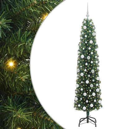 vidaXL Artificial Christmas Tree with 300 LEDs with Stand Green 180 cm - 45316