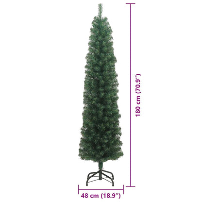 vidaXL Artificial Christmas Tree with 300 LEDs with Stand Green 180 cm - 45316