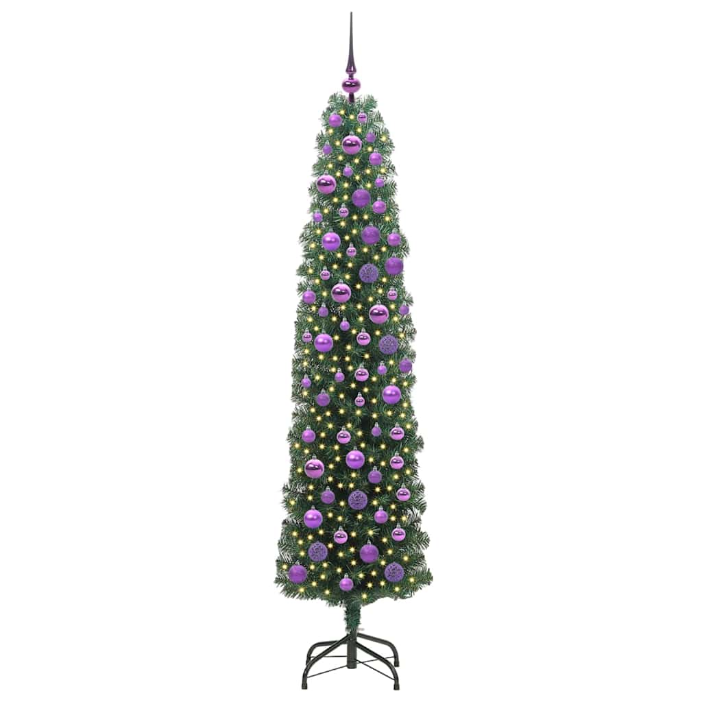 vidaXL Artificial Christmas Tree with 300 LEDs with Stand Green 180 cm - 45327