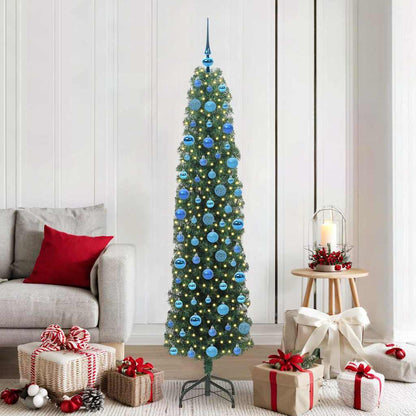 vidaXL Artificial Christmas Tree with 300 LEDs with Stand Green 180 cm - 45340