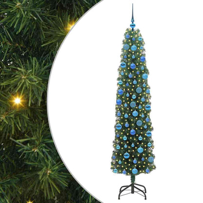 vidaXL Artificial Christmas Tree with 300 LEDs with Stand Green 180 cm - 45340