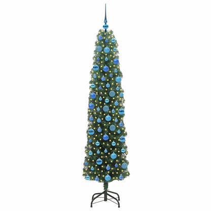 vidaXL Artificial Christmas Tree with 300 LEDs with Stand Green 180 cm - 45340