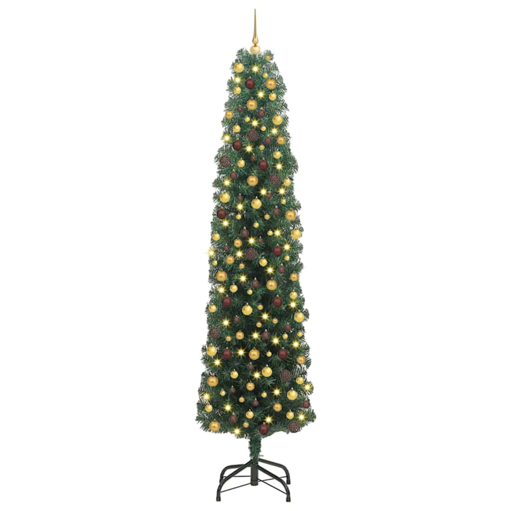 vidaXL Artificial Christmas Tree with 300 LEDs with Stand Green 240 cm - 45343
