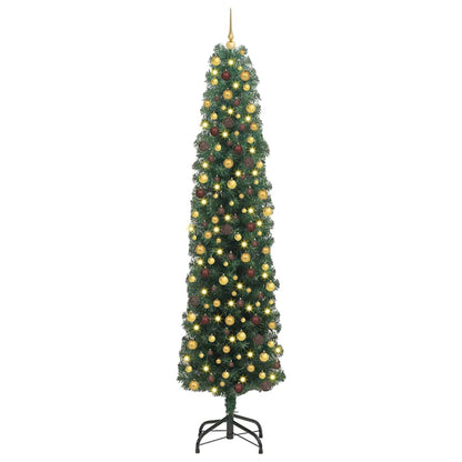 vidaXL Artificial Christmas Tree with 300 LEDs with Stand Green 240 cm - 45343