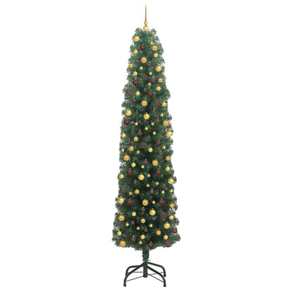vidaXL Artificial Christmas Tree with 300 LEDs with Stand Green 240 cm - 45343