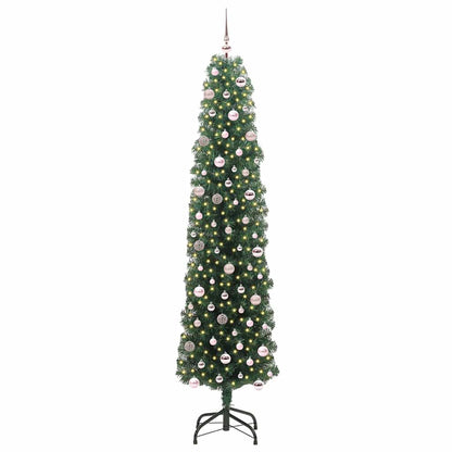 vidaXL Artificial Christmas Tree with 300 LEDs with Stand Green 240 cm - 45352