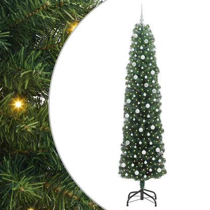 vidaXL Artificial Christmas Tree with 300 LEDs with Stand Green 240 cm - 45365