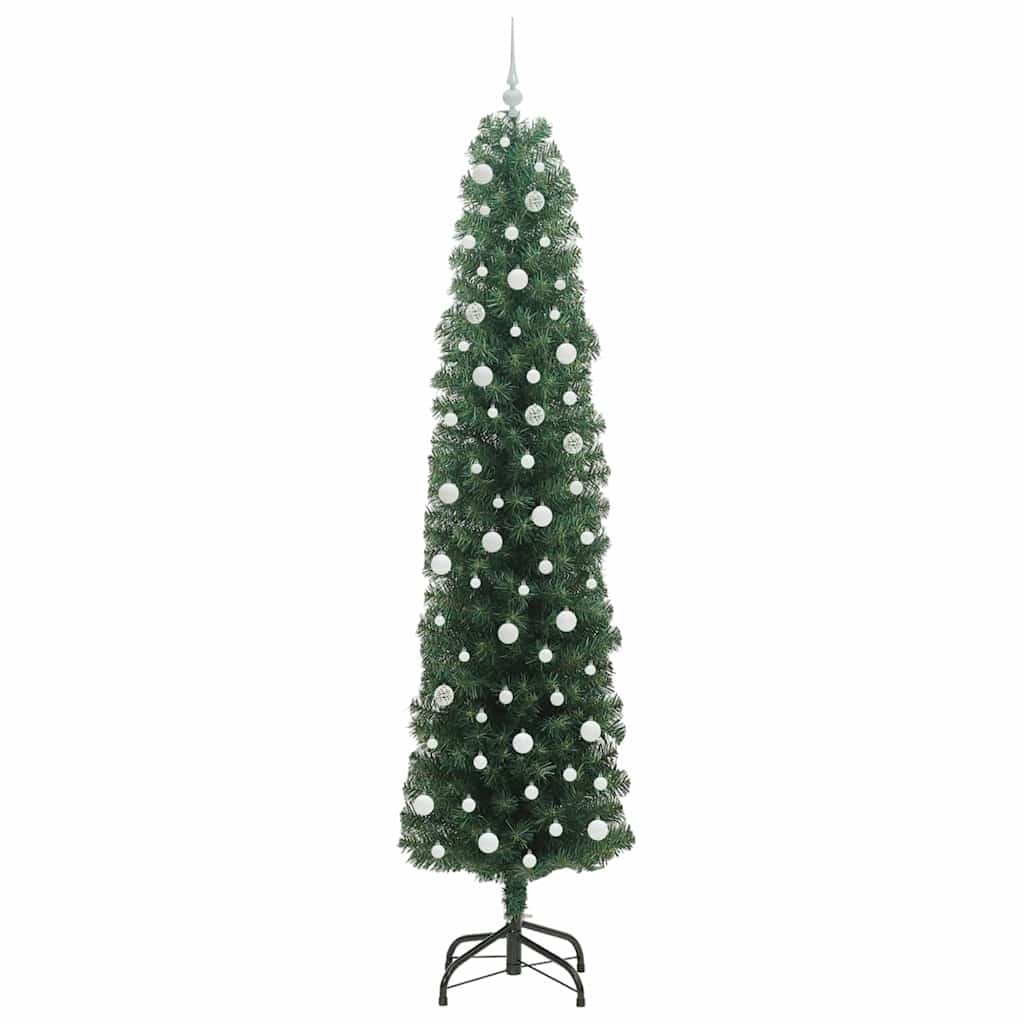vidaXL Artificial Christmas Tree with 300 LEDs with Stand Green 240 cm - 45365