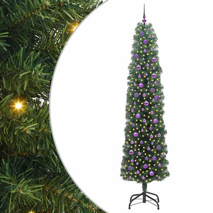 vidaXL Artificial Christmas Tree with 300 LEDs with Stand Green 240 cm - 45376