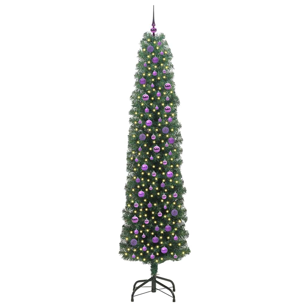 vidaXL Artificial Christmas Tree with 300 LEDs with Stand Green 240 cm - 45376