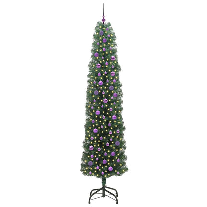vidaXL Artificial Christmas Tree with 300 LEDs with Stand Green 240 cm - 45376