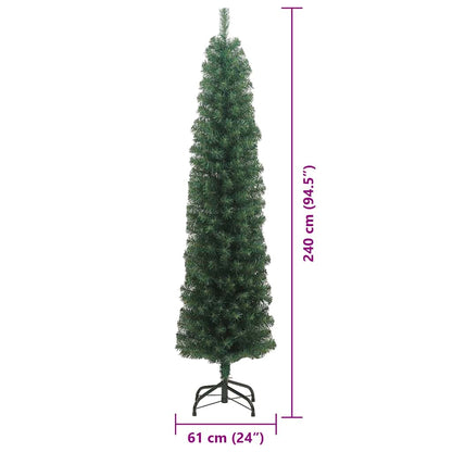 vidaXL Artificial Christmas Tree with 300 LEDs with Stand Green 240 cm - 45376