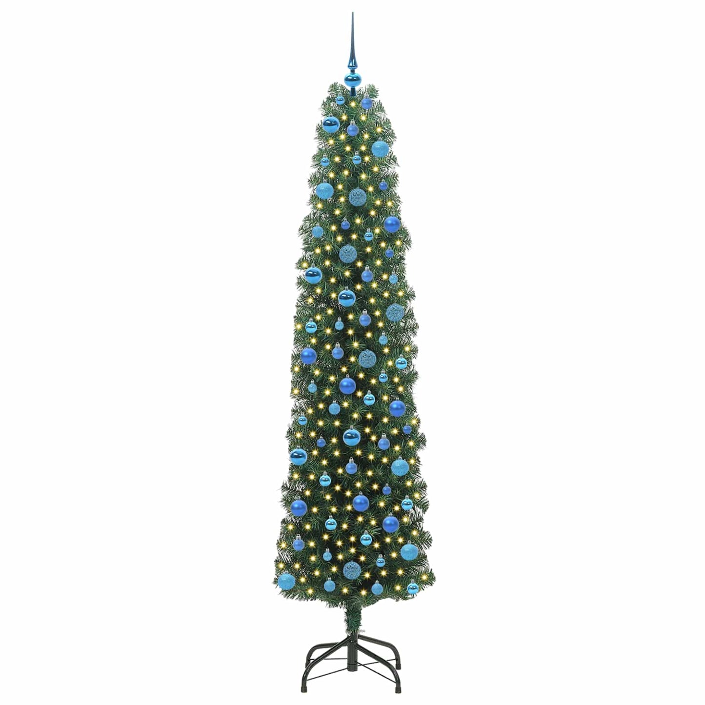 vidaXL Artificial Christmas Tree with 300 LEDs with Stand Green 240 cm - 45377