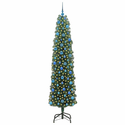 vidaXL Artificial Christmas Tree with 300 LEDs with Stand Green 240 cm - 45377