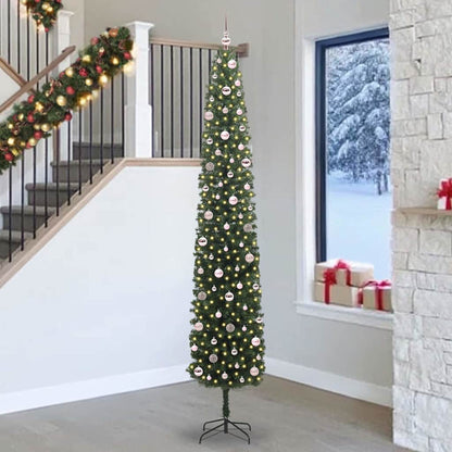 vidaXL Artificial Christmas Tree with 300 LEDs with Stand Green 270 cm - 45379