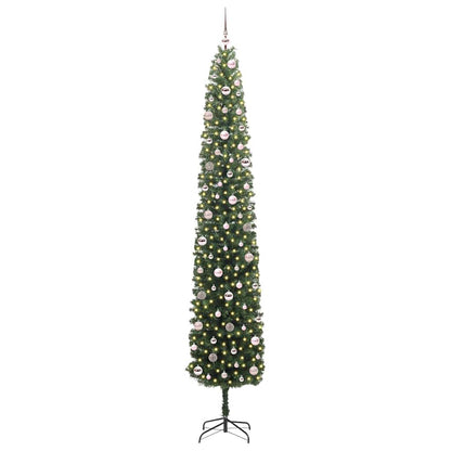 vidaXL Artificial Christmas Tree with 300 LEDs with Stand Green 270 cm - 45379
