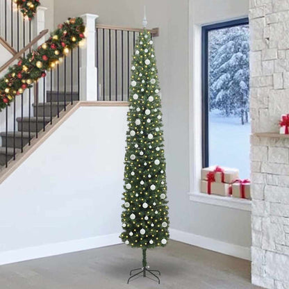 vidaXL Artificial Christmas Tree with 300 LEDs with Stand Green 270 cm - 45390