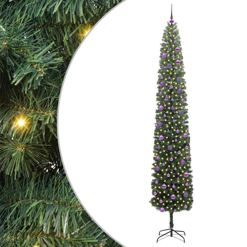 vidaXL Artificial Christmas Tree with 300 LEDs with Stand Green 270 cm - 45397