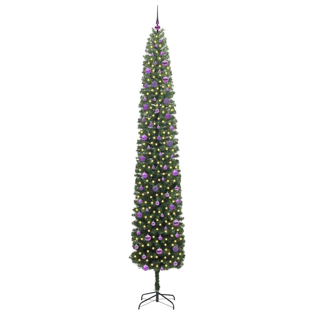 vidaXL Artificial Christmas Tree with 300 LEDs with Stand Green 270 cm - 45397