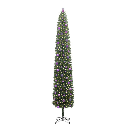 vidaXL Artificial Christmas Tree with 300 LEDs with Stand Green 270 cm - 45397