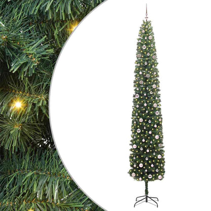 vidaXL Artificial Christmas Tree with 300 LEDs with Stand Green 300 cm - 45405