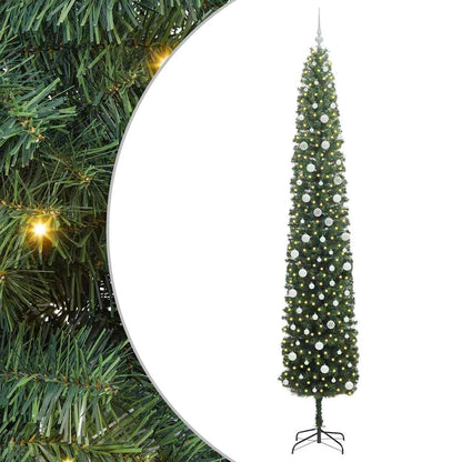 vidaXL Artificial Christmas Tree with 300 LEDs with Stand Green 300 cm - 45408