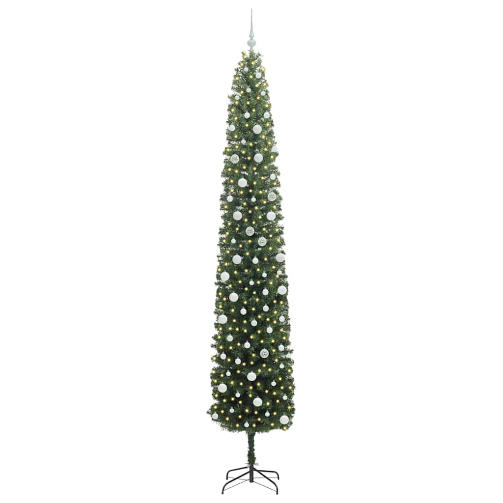 vidaXL Artificial Christmas Tree with 300 LEDs with Stand Green 300 cm - 45408