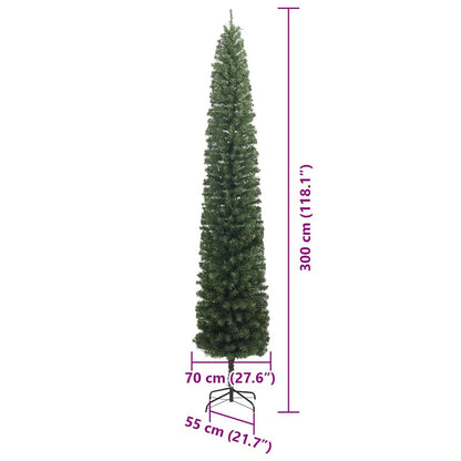 vidaXL Artificial Christmas Tree with 300 LEDs with Stand Green 300 cm - 45408