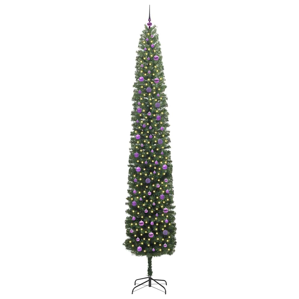 vidaXL Artificial Christmas Tree with 300 LEDs with Stand Green 300 cm - 45409