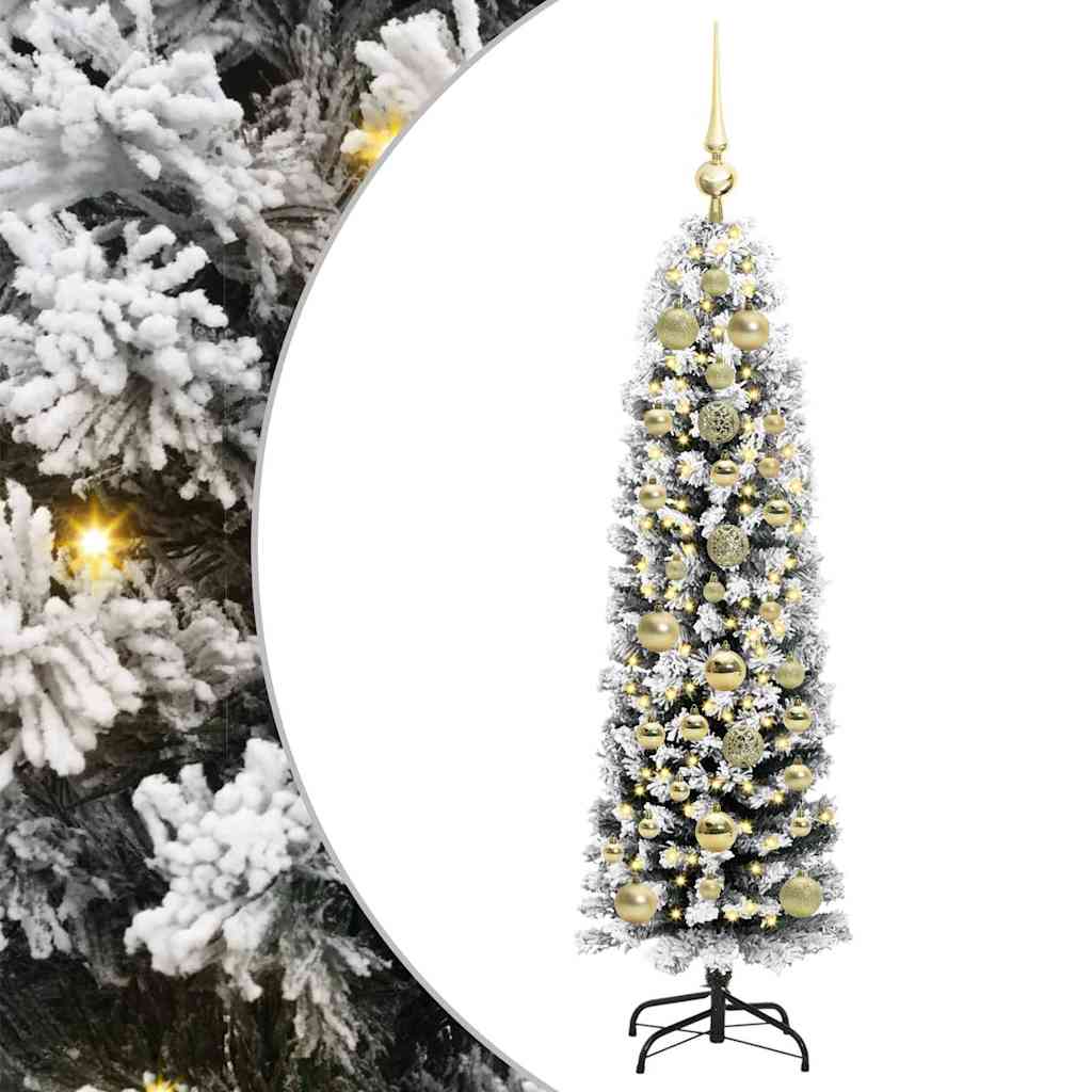 vidaXL Artificial Christmas Tree with 150 LEDs with Stand Green 150 cm - 45449