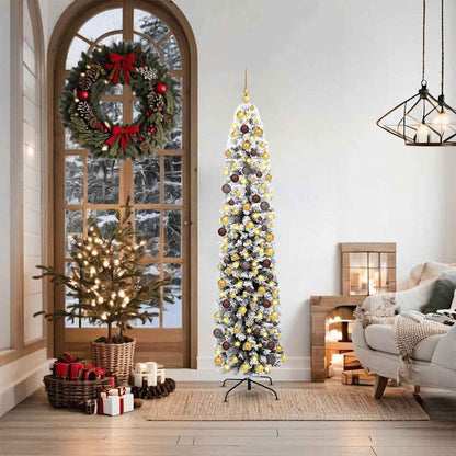 vidaXL Artificial Christmas Tree with 300 LEDs with Stand Green 180 cm - 45513