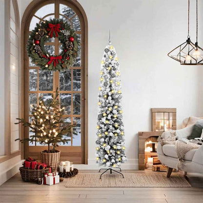 vidaXL Artificial Christmas Tree with 300 LEDs with Stand Green 180 cm - 45514