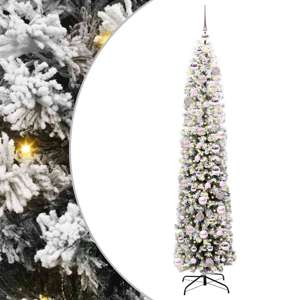 vidaXL Artificial Christmas Tree with 300 LEDs with Stand Green 180 cm - 45526