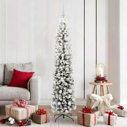 vidaXL Artificial Christmas Tree with 300 LEDs with Stand Green 180 cm - 45533