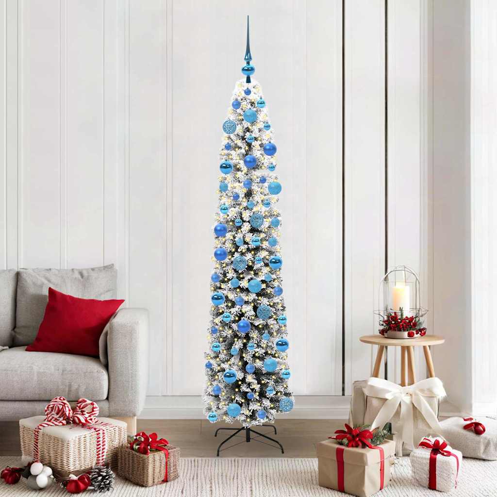 vidaXL Artificial Christmas Tree with 300 LEDs with Stand Green 180 cm - 45543
