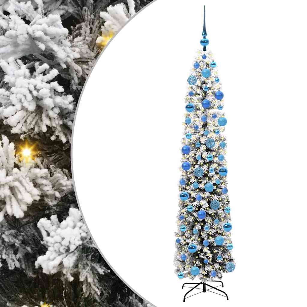 vidaXL Artificial Christmas Tree with 300 LEDs with Stand Green 180 cm - 45543