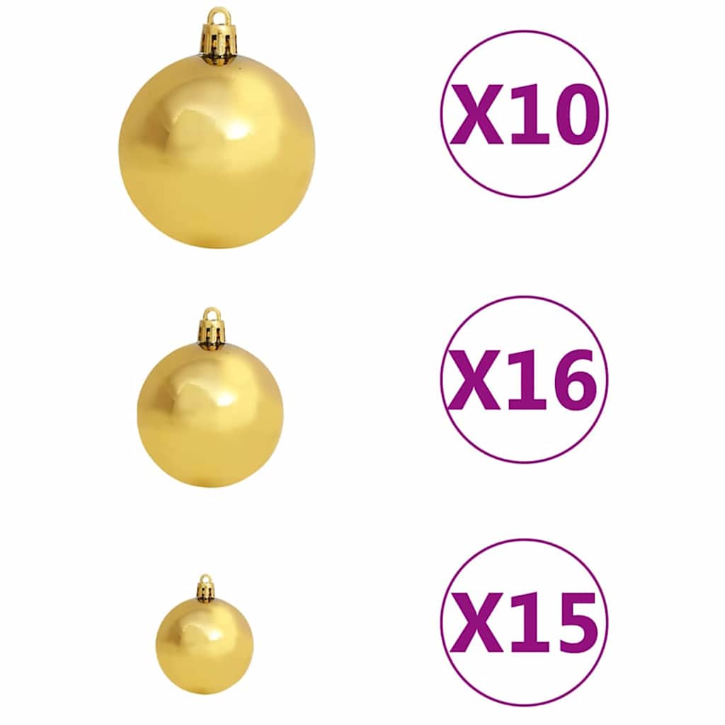 vidaXL Artificial Christmas Tree with 300 LEDs with Stand Green 210 cm - 45547