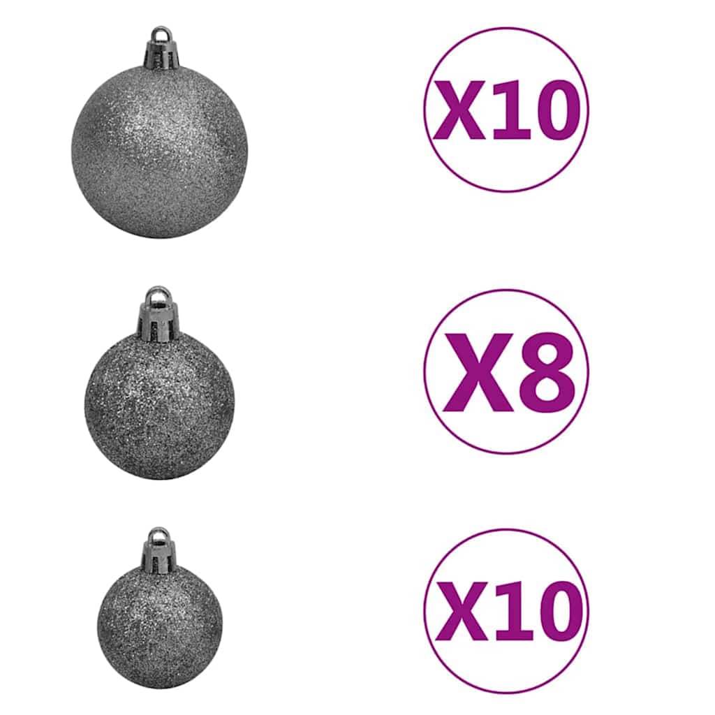 vidaXL Artificial Christmas Tree with 300 LEDs with Stand Green 210 cm - 45556
