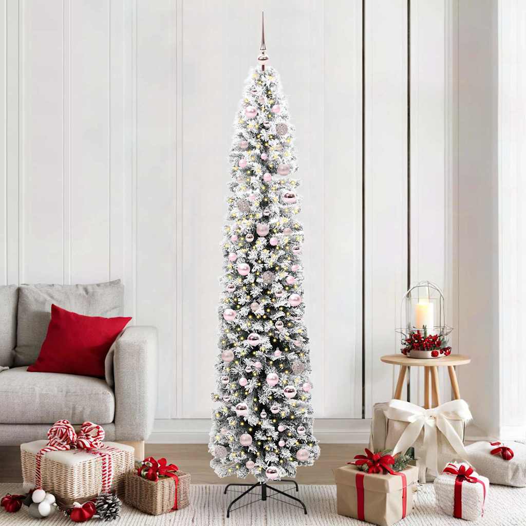 vidaXL Artificial Christmas Tree with 300 LEDs with Stand Green 210 cm - 45566