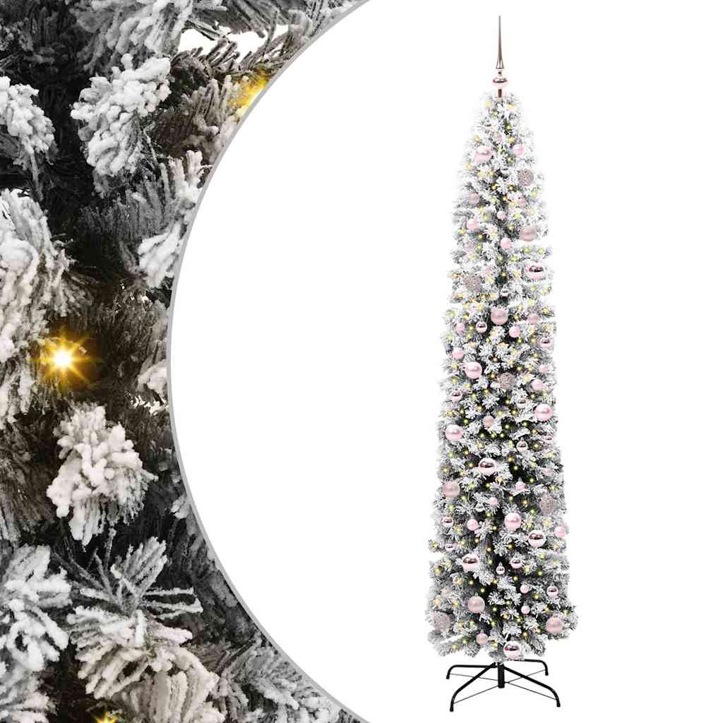 vidaXL Artificial Christmas Tree with 300 LEDs with Stand Green 210 cm - 45566